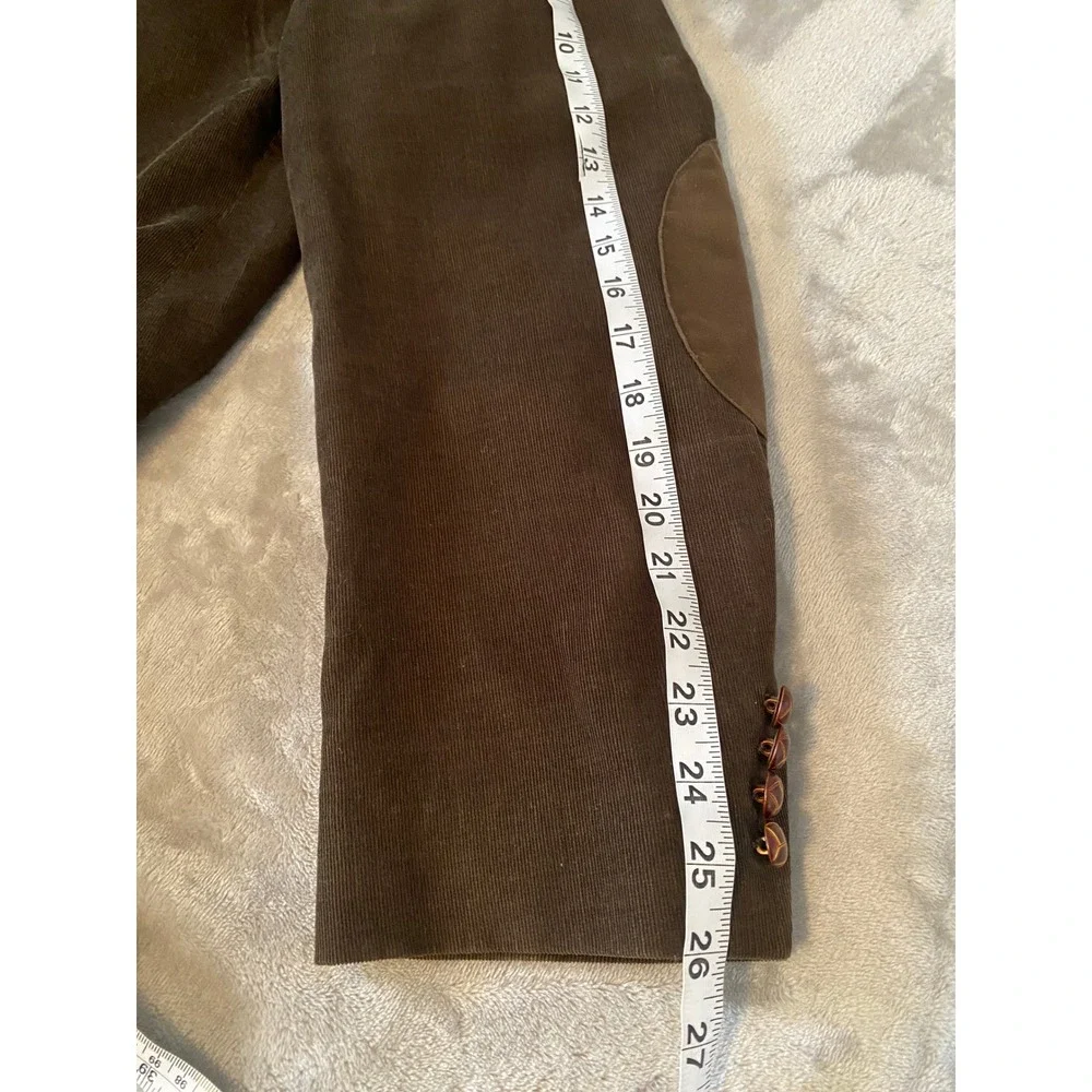 Lauren Ralph Lauren Blazer 44L Brown Corduroy Sport Coat Elbow Patches Preppy